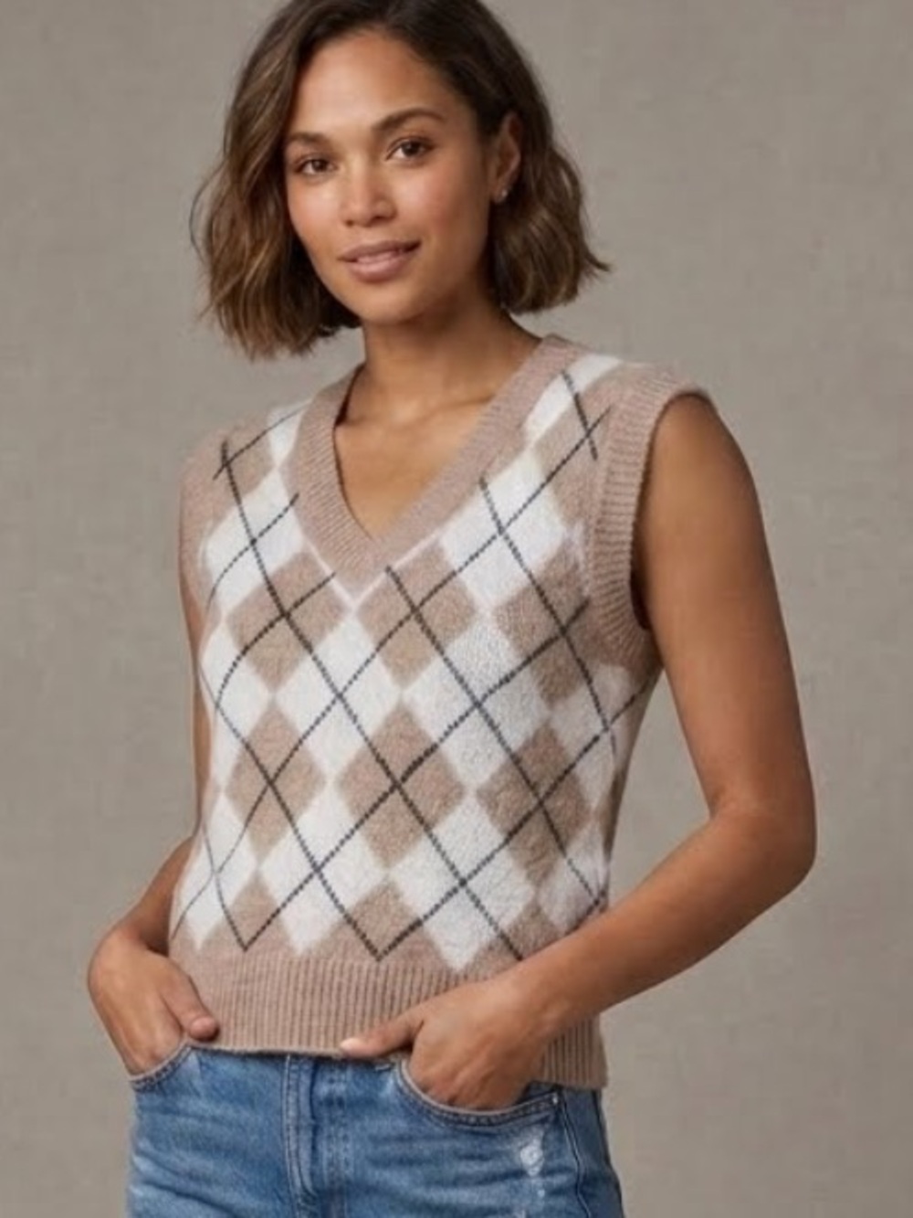 Versatile Cyrus Argyle Sweater Vest, Eclectic Grandpa, Preppy, Minimalist
